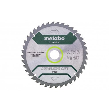 Пильное полотно «cordless cut wood - classic», 216x30 Z28 WZ 5° /B Metabo 628665000
