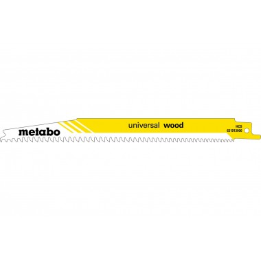2 пилки для сабельных пил, серия «universal wood», 200 x 1,25 мм Metabo 631910000