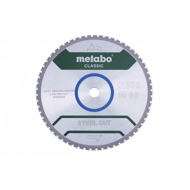 Пильное полотно «steel cut - classic», 355x25,4 Z72 FZFA/FZFA 4° Metabo 628669000