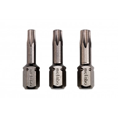 3 биты для винтов Torx T15/ 20/ 25 Torsion Metabo 628539000