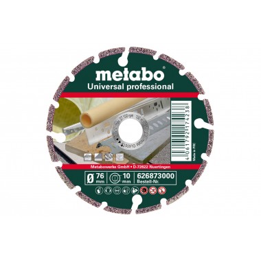 Алмазный отрезной круг 76x10,0 мм, «UP», универсальный «professional» Metabo 626873000