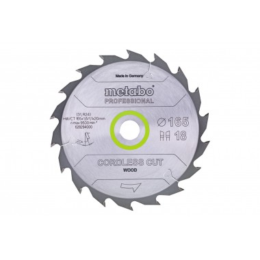 Пильное полотно «cordless cut wood - professional», 160x20 Metabo 16, Z24 WZ 22° Metabo 628030000