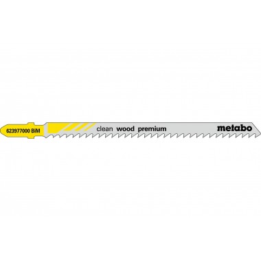 5 лобзиковых пилок, серия «clean wood premium», 105/ 3,0 мм Metabo 623977000