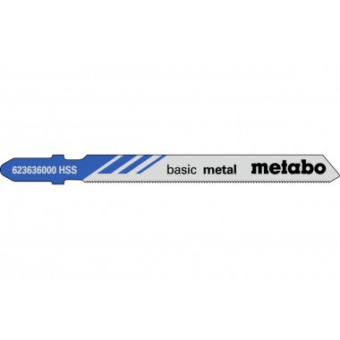 5 лобзиковых пилок, серия «basic metal», 66/ 0,7 мм Metabo 623636000