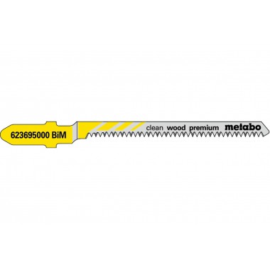 5 лобзиковых пилок, серия «clean wood premium», 57/ 1,4 мм Metabo 623695000