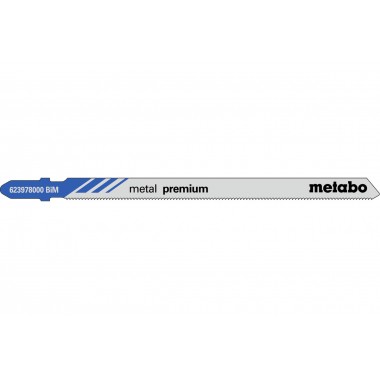 5 лобзиковых пилок, серия «metal premium», 106/ 1,1 мм Metabo 623978000