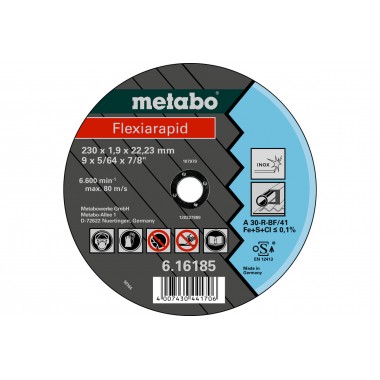 Отрезной круг Flexiarapid 150x1,6x22,23, Inox, TF 41 Metabo 616183000