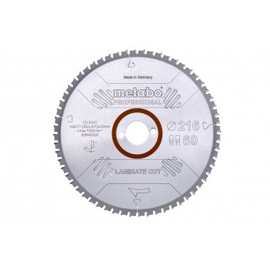Пильное полотно «laminate cut - professional», 216x30 Z60 FZ/TZ 0° Metabo 628442000