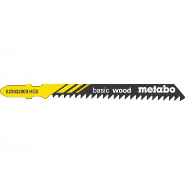 25 лобзиковых пилок, серия «basic wood», 74/ 3,0 мм Metabo 623606000