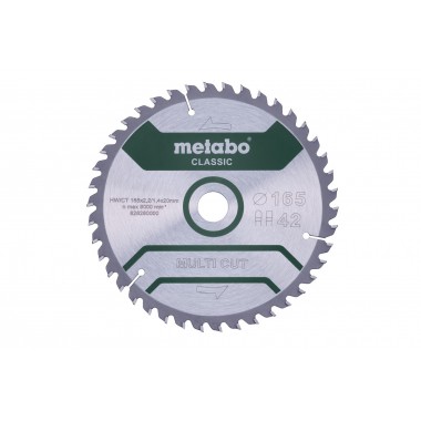 Пильное полотно «multi cut - classic», 165x20 Z42 FZ/TZ 5° Metabo 628280000