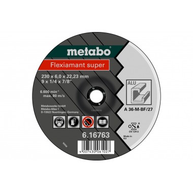 Обдирочный круг Обдирочный круг Flexiamant super 125x6,0x22,23, алюминий, SF 27 Metabo 616749000