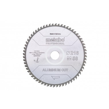 Пильное полотно «aluminium cut - professional», 254x30 Z72 FZ/TZ 5° отрицат. Metabo 628447000