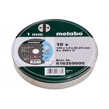 10 отрезных кругов «SP» 125x1,0x22,23 Inox, TF 41 Metabo 616359000