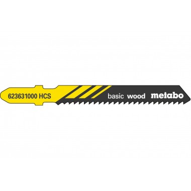 5 лобзиковых пилок, серия «basic wood», 51/ 2,0 мм Metabo 623631000