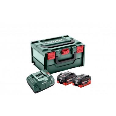 Базовый комплект: 2 аккумулятора LiHD, 10 Ач + з/у ASC 145 + metaBOX Metabo 685142000