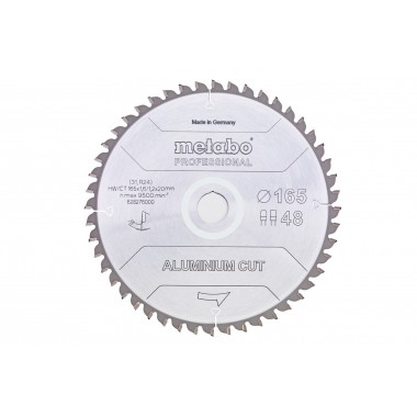 Пильное полотно «aluminium cut - professional», 165x20 Z48 FZ/TZ 5° отрицат. Metabo 628276000
