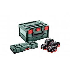 Базовый комплект: 4 аккумулятора LiHD, 10 Ач + з/у ASC 145 DUO + metaBOX Metabo 685143000