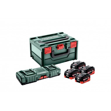 Базовый комплект: 4 аккумулятора LiHD, 10 Ач + з/у ASC 145 DUO + metaBOX Metabo 685143000