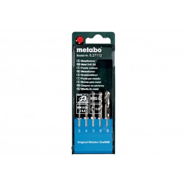 Кассета со сверлами HSS-G, 5 предм., Е 6,3 Metabo 627112000